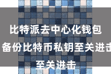 比特派去中心化钱包  备份比特币私钥至关进击