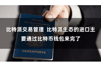 比特派交易管理  比特派生态的进口主要通过比特币钱包来完了