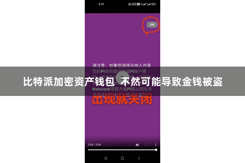 比特派加密资产钱包  不然可能导致金钱被盗